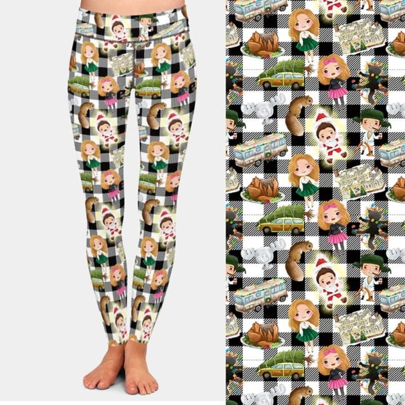 Brand New Women's Christmas Vacation Leggings S/M - Picture 3 of 3